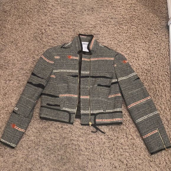 Vintage Carlisle Crop Moto Wool Jacket size 6 - Picture 12 of 16